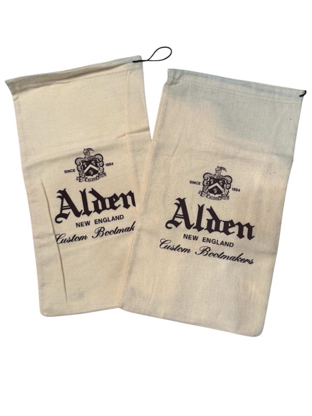 ALDEN New England Custom Bootmaker Cream Cotton Dust Bag Pair 🌟